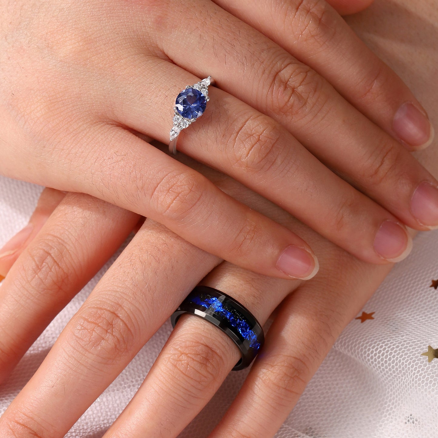 The Saphira - Couple Ring Set