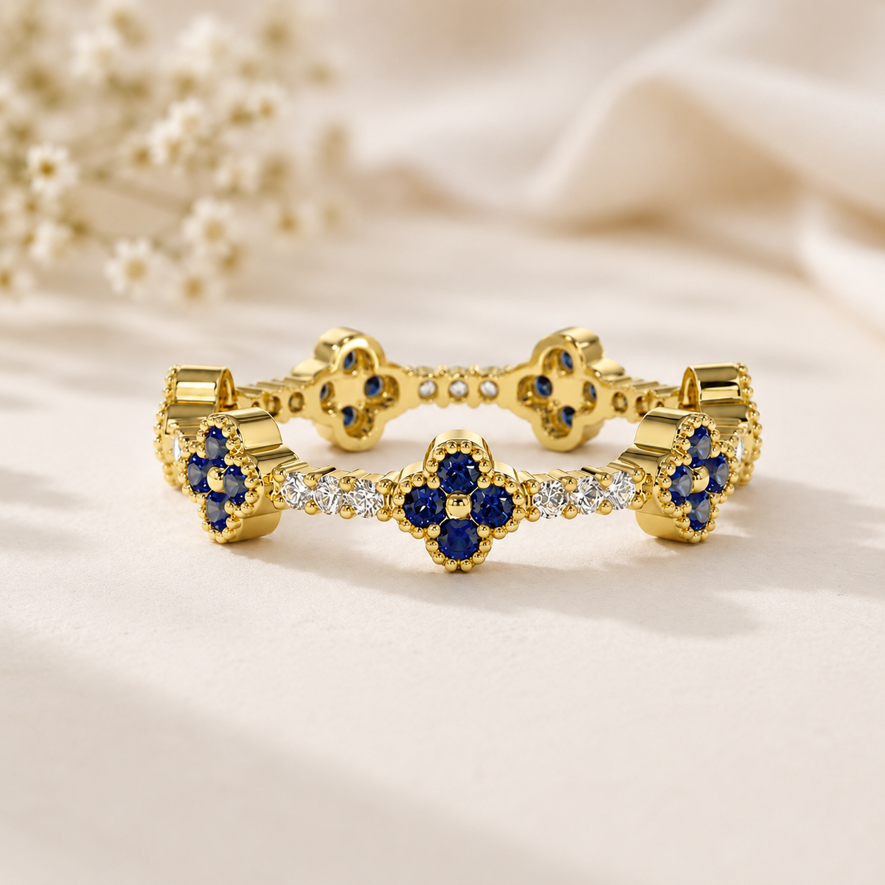 The Florise - Four-Leaf Clover Ring - 18k Gold