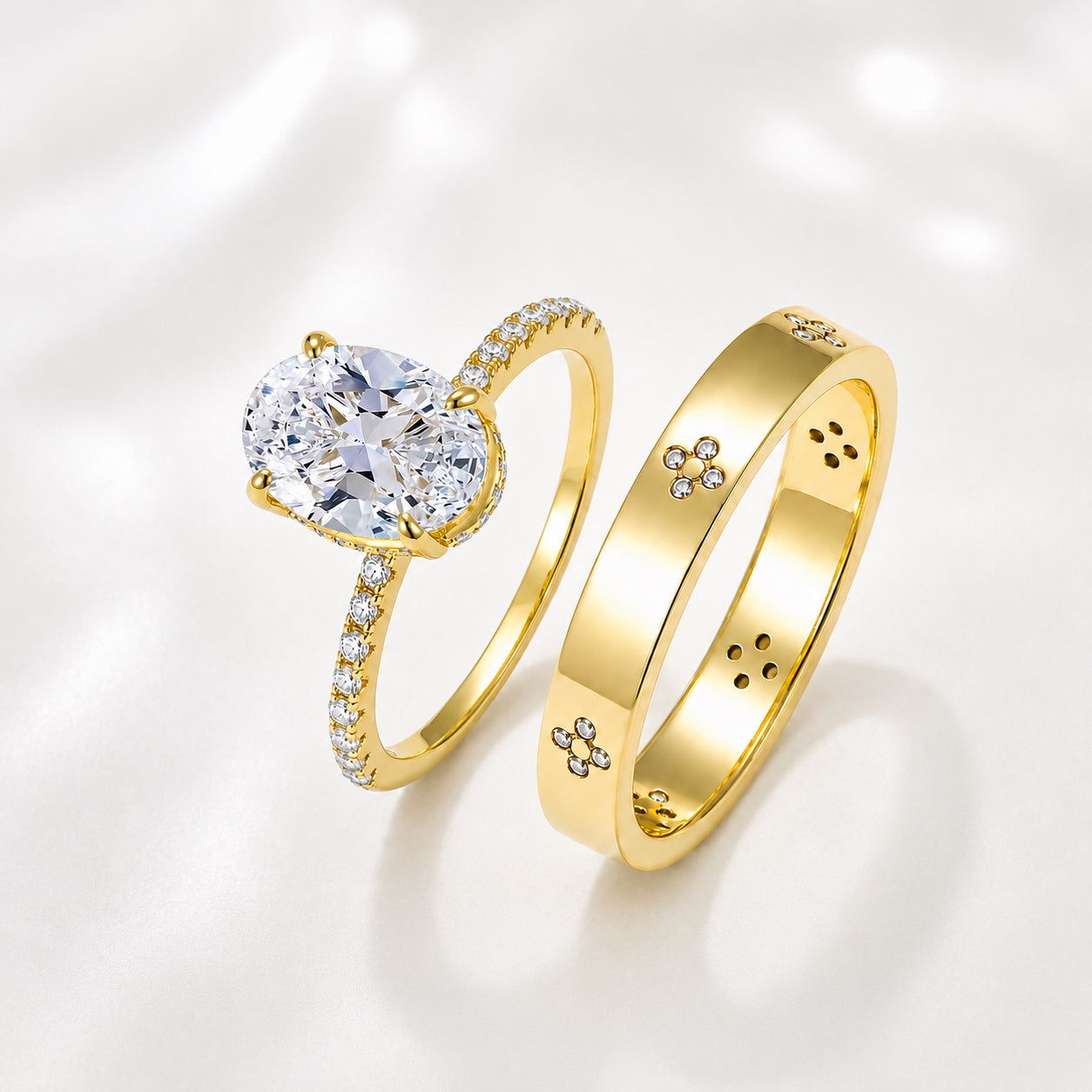 The Elaris - 18k Gold Plated Couple Rings