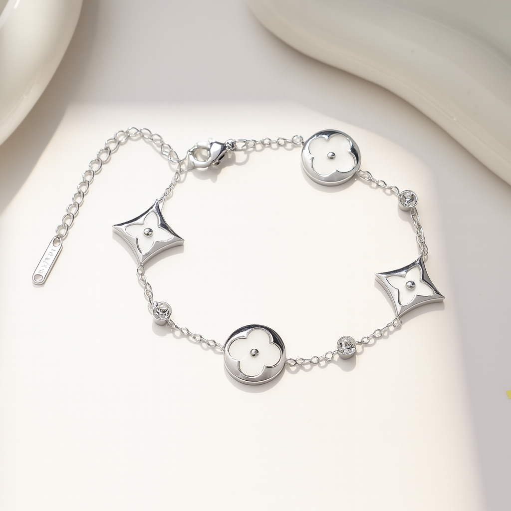 Good Luck Clover & Stars Bracelet