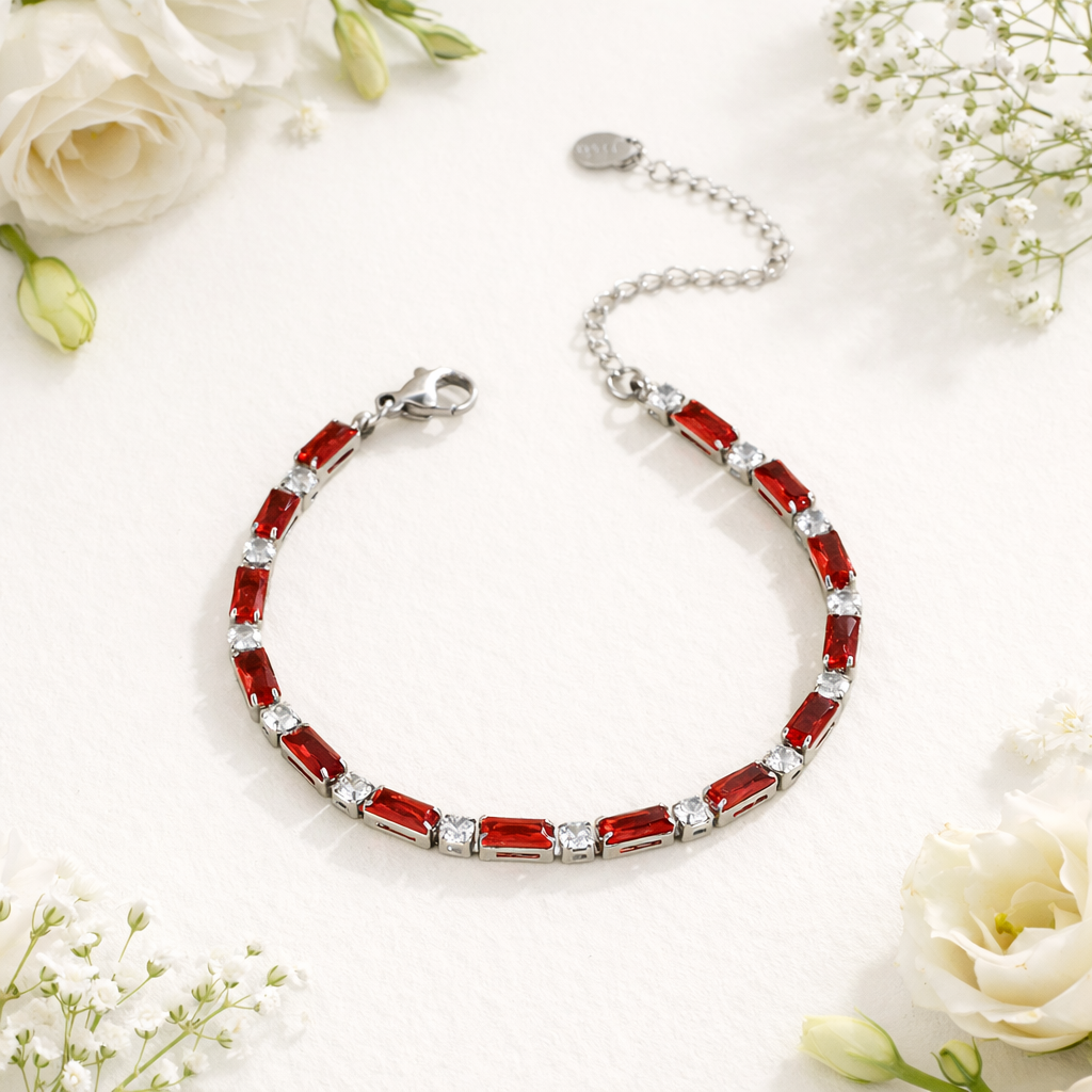 Simulated Diamonds Tennis Bracelet