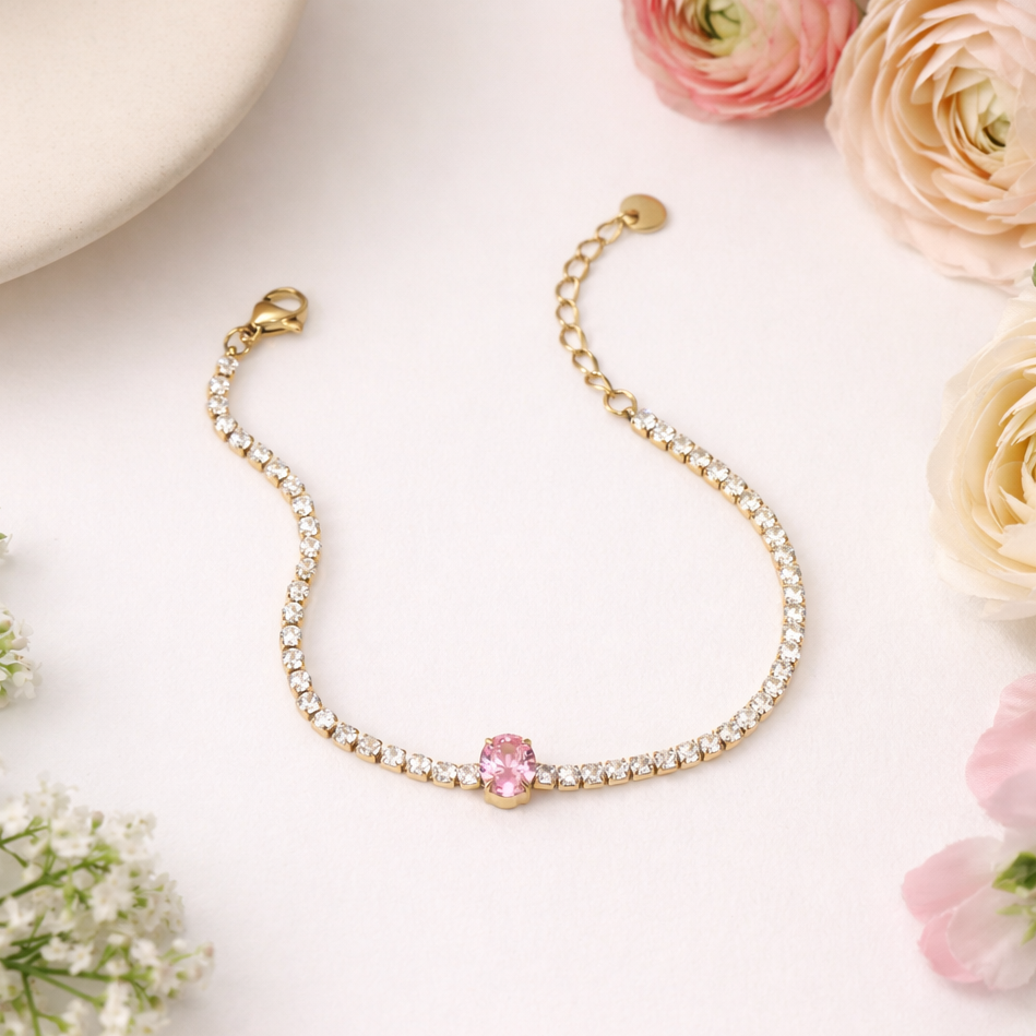 Simulated Diamonds Charm Bracelets