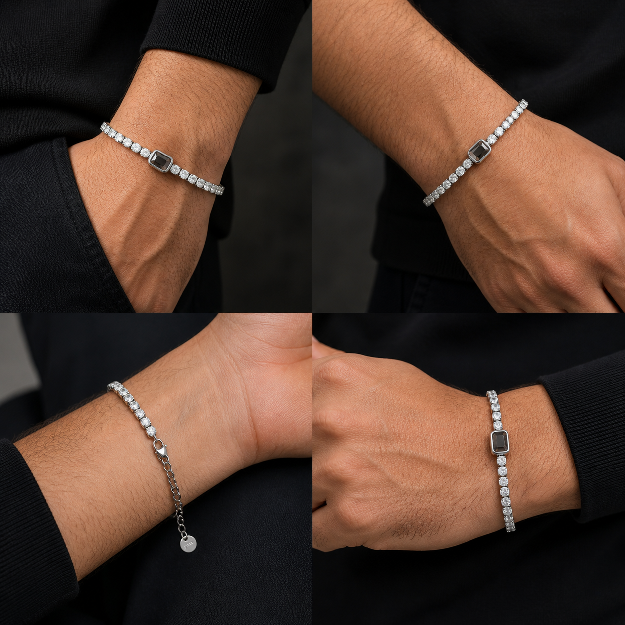 Midnight Onyx Tennis Bracelet