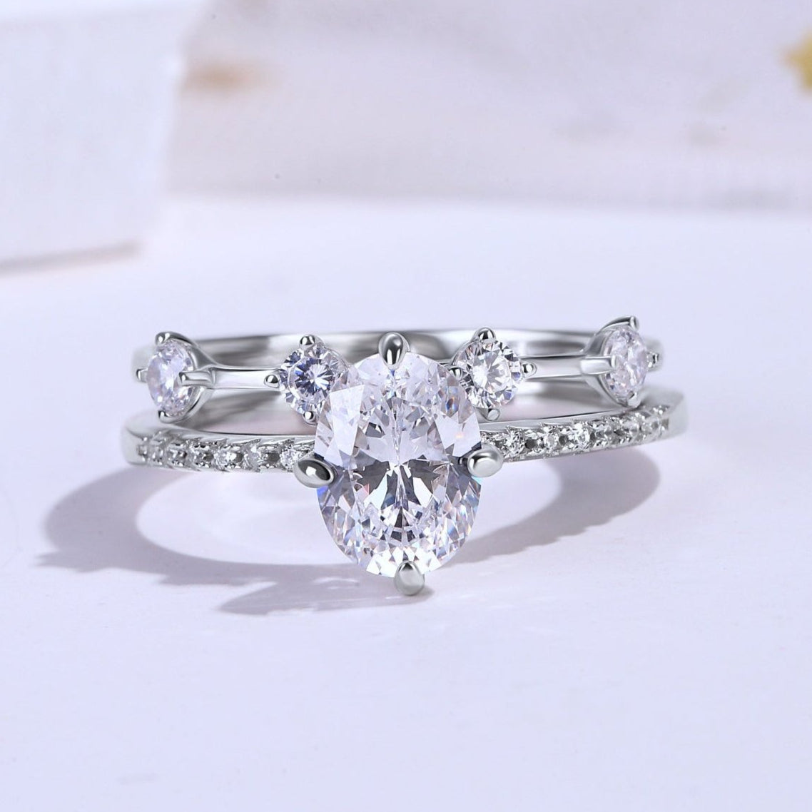 The Harmonee - Diamond & Tungsten Couple Ring Set