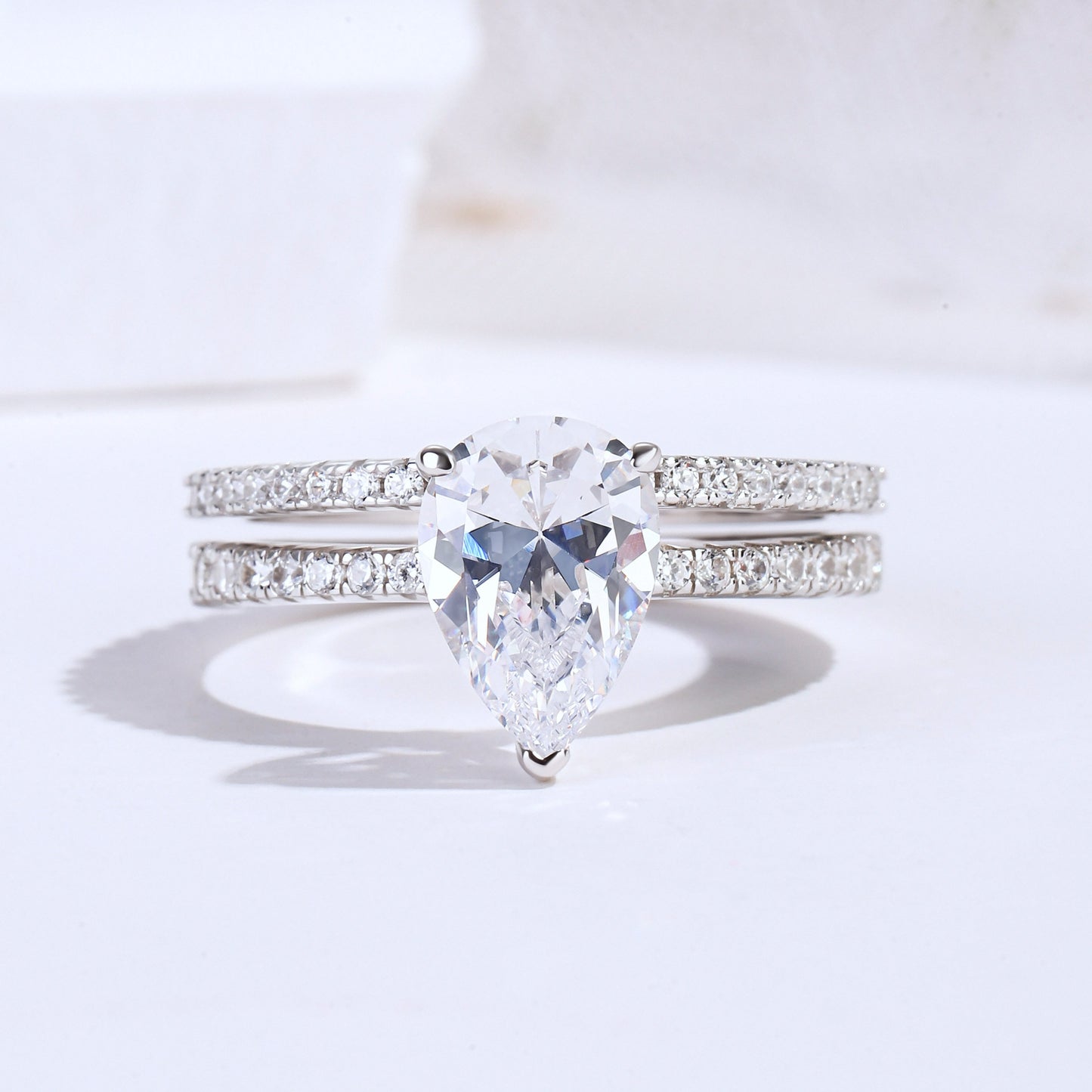 The Pearvella - 2 Ct. Pear Cut Women Wedding Ring Set