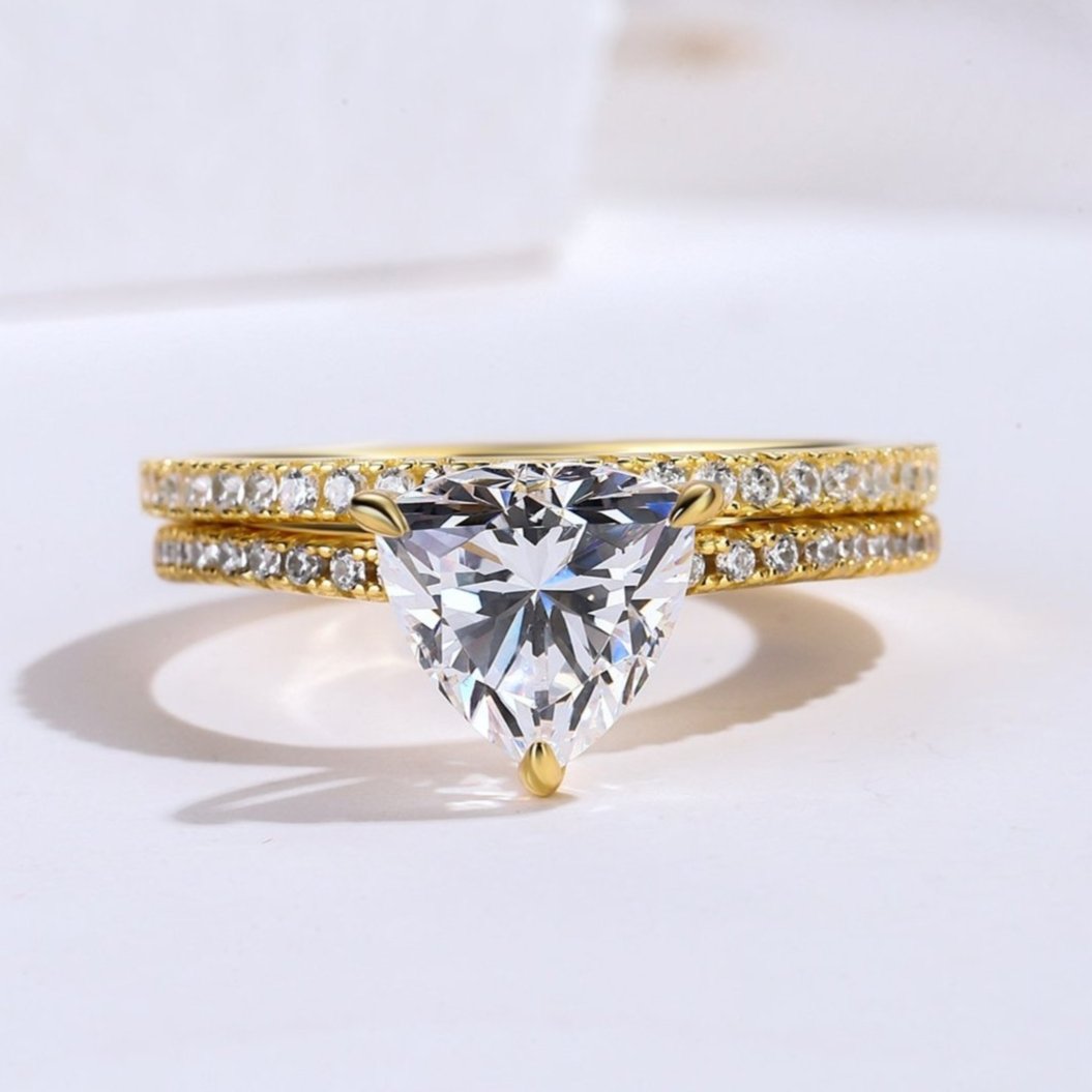 The Prismor - 1.75 Ct Trilliant Cut Women Ring Set