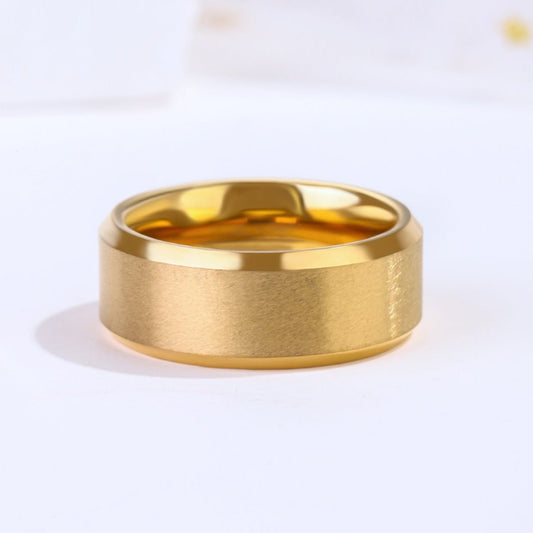 Tungsten + 18K Gold Wedding Band for Men