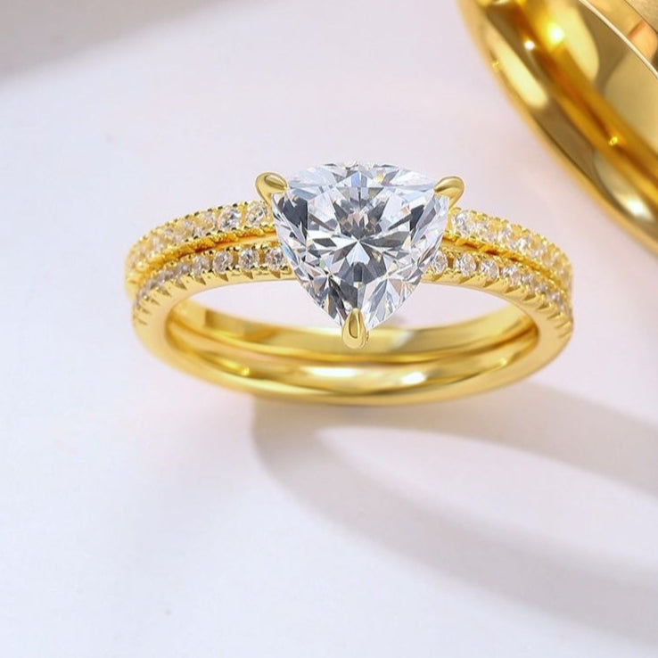 The Prismor - 1.75 Ct Trilliant Cut Women Ring Set