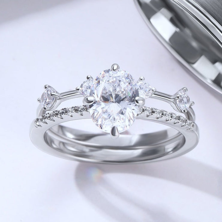 The Harmonee - 1.25 Ct. Oval Cut Wedding Ring for Her
