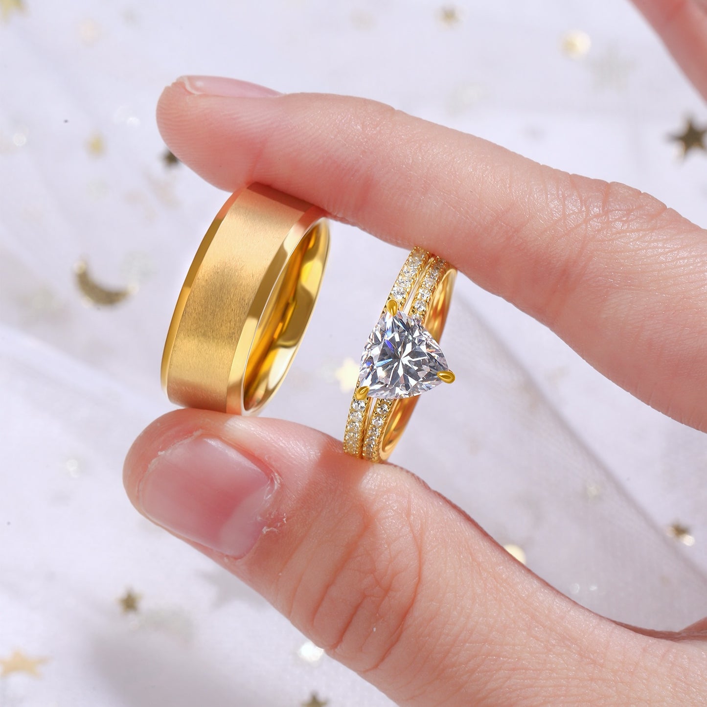 Tungsten + 18K Gold Wedding Band for Men