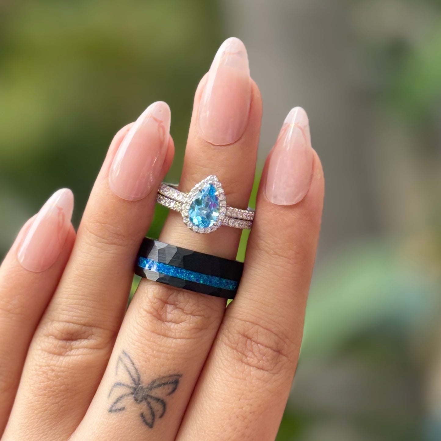 The Veyra - Natural Gemstone Couple Rings