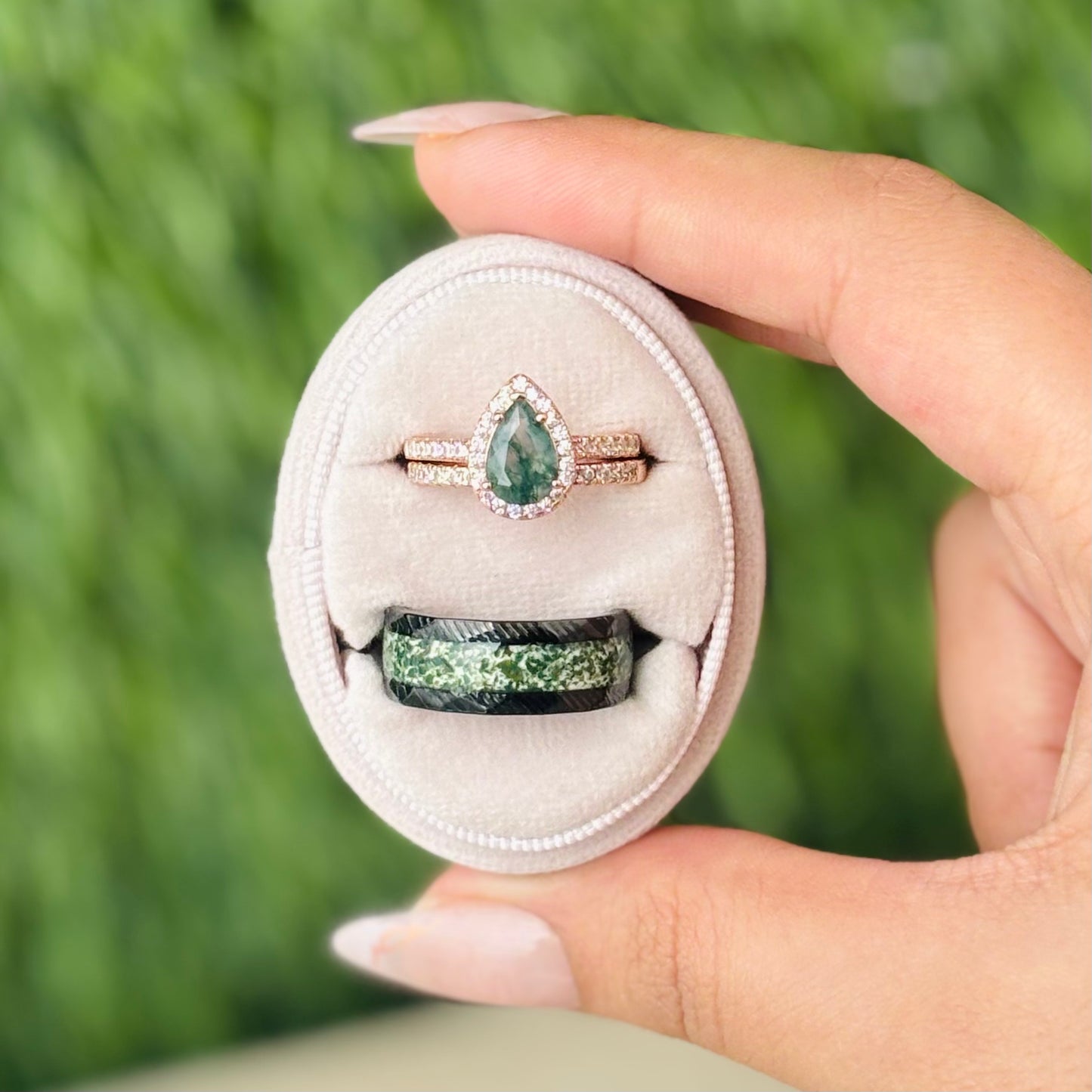The Veyra - Natural Gemstone Couple Rings