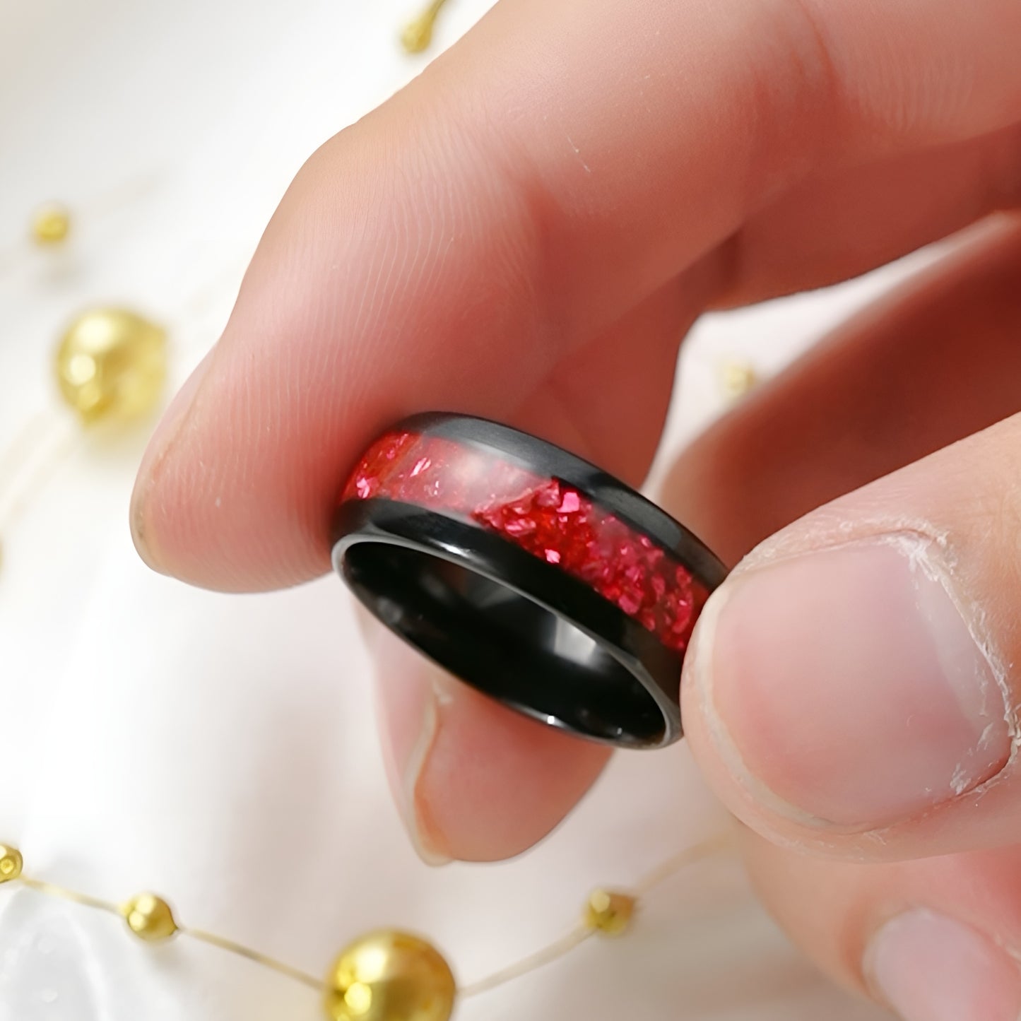 The Garnith - Natural Garnet Couple Rings