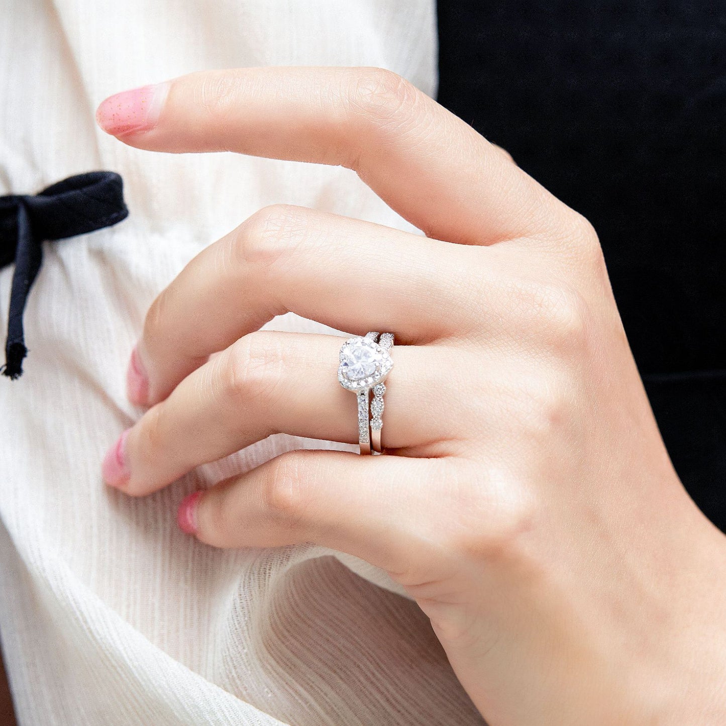 The Heartly - 1 Ct. Heart Shape 925 Silver Women Ring