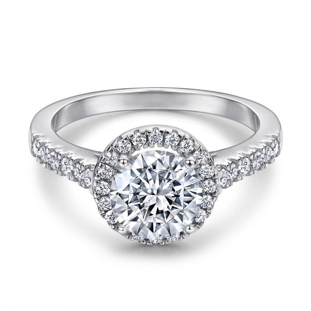 The Vivenza - 0.8 Ct. Round Cut 925 Silver Women Ring