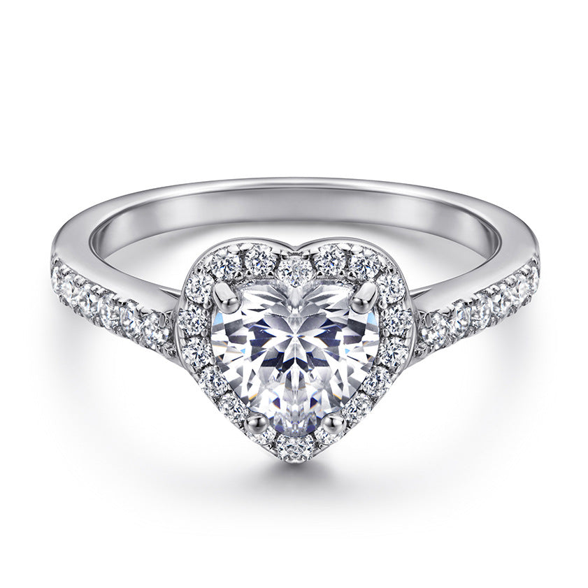 The Heartly - 1 Ct. Heart Shape 925 Silver Women Ring