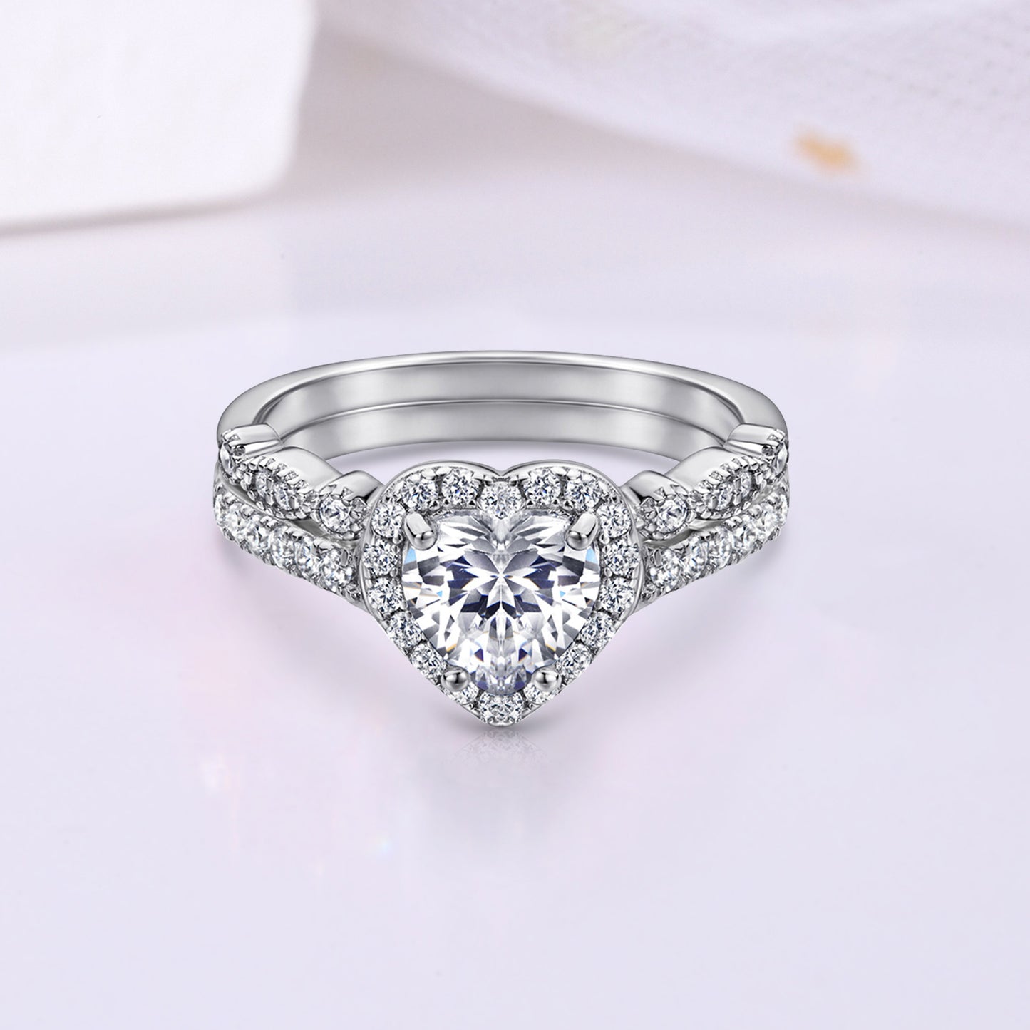 The Heartly - 1 Ct. Heart Shape 925 Silver Women Ring