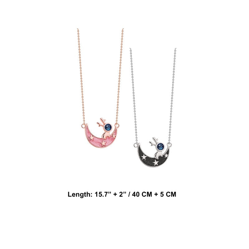 Astronaut Pendant Celestial Necklace - 925 Silver