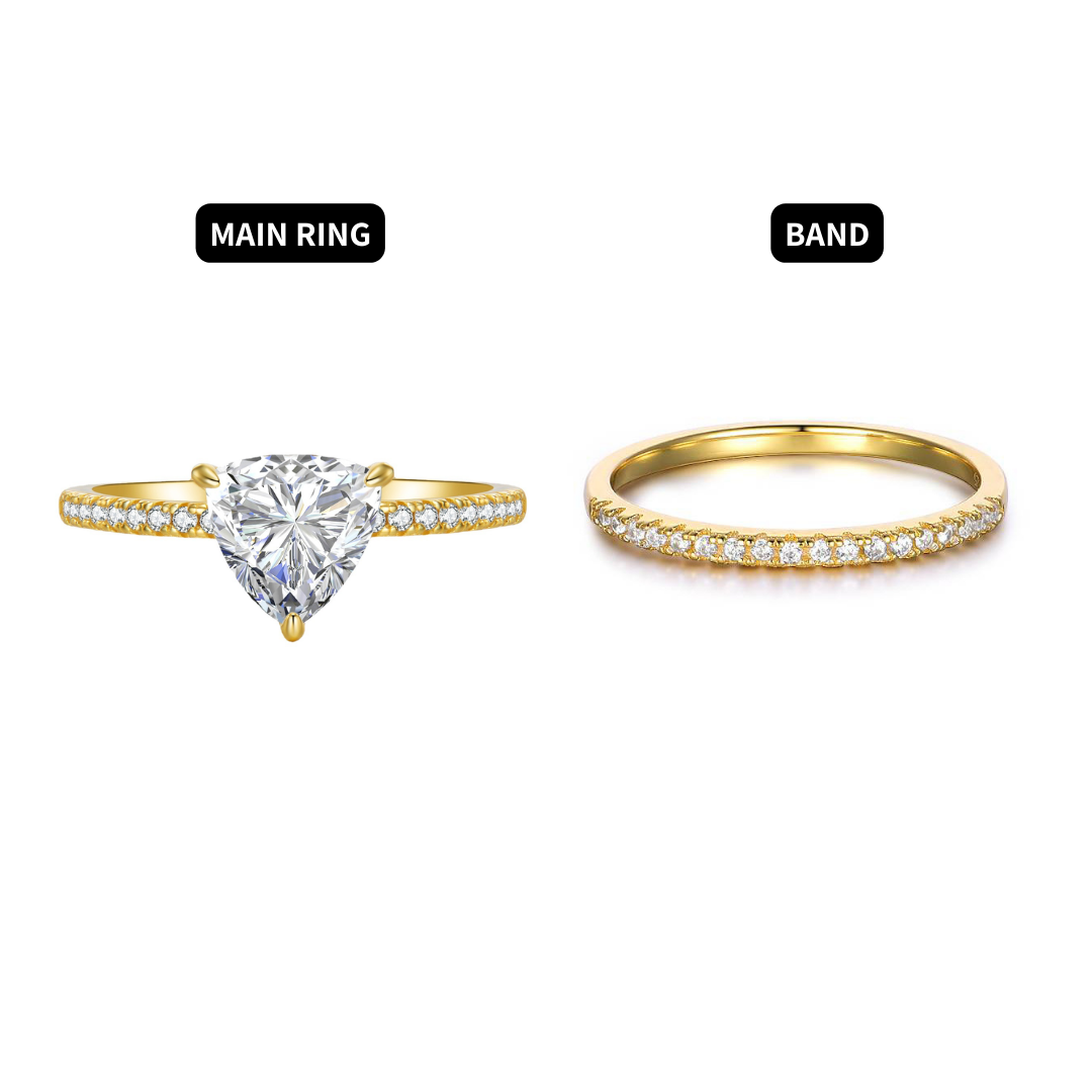 The Prismor - 1.75 Ct Trilliant Cut Women Ring Set
