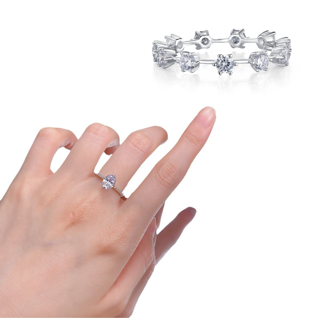 The Harmonee - 1.25 Ct. Oval Cut Wedding Ring for Her