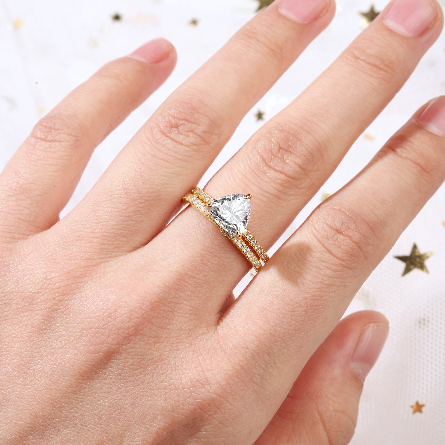 The Prismor - 1.75 Ct Trilliant Cut Women Ring Set