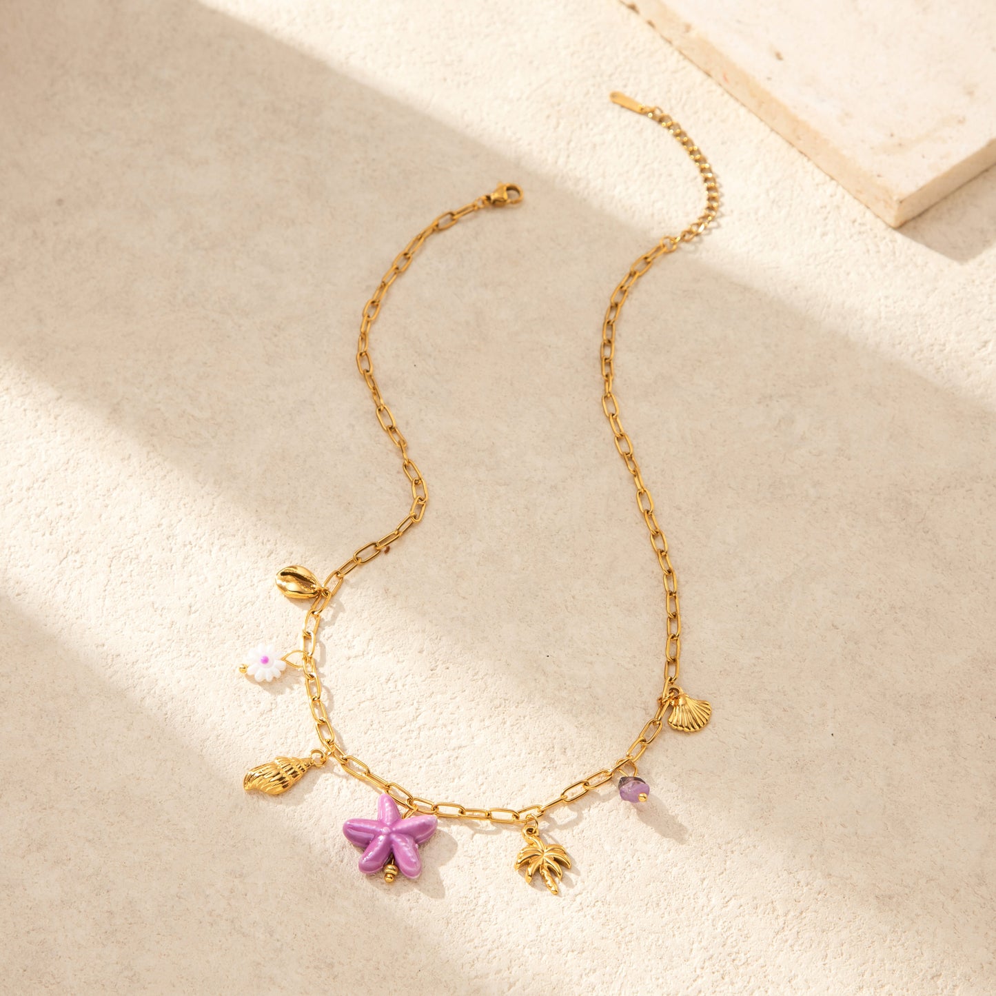 Starfish-Shells Boho Necklace-Bracelet Set