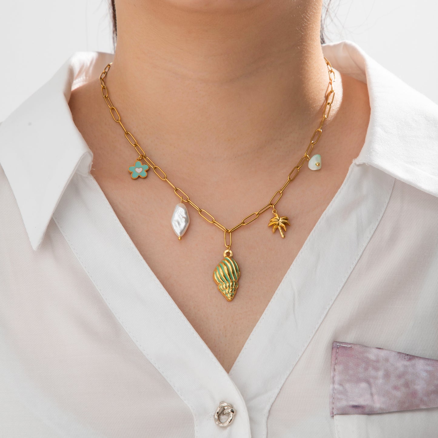 Shell Pedant Summer Necklace