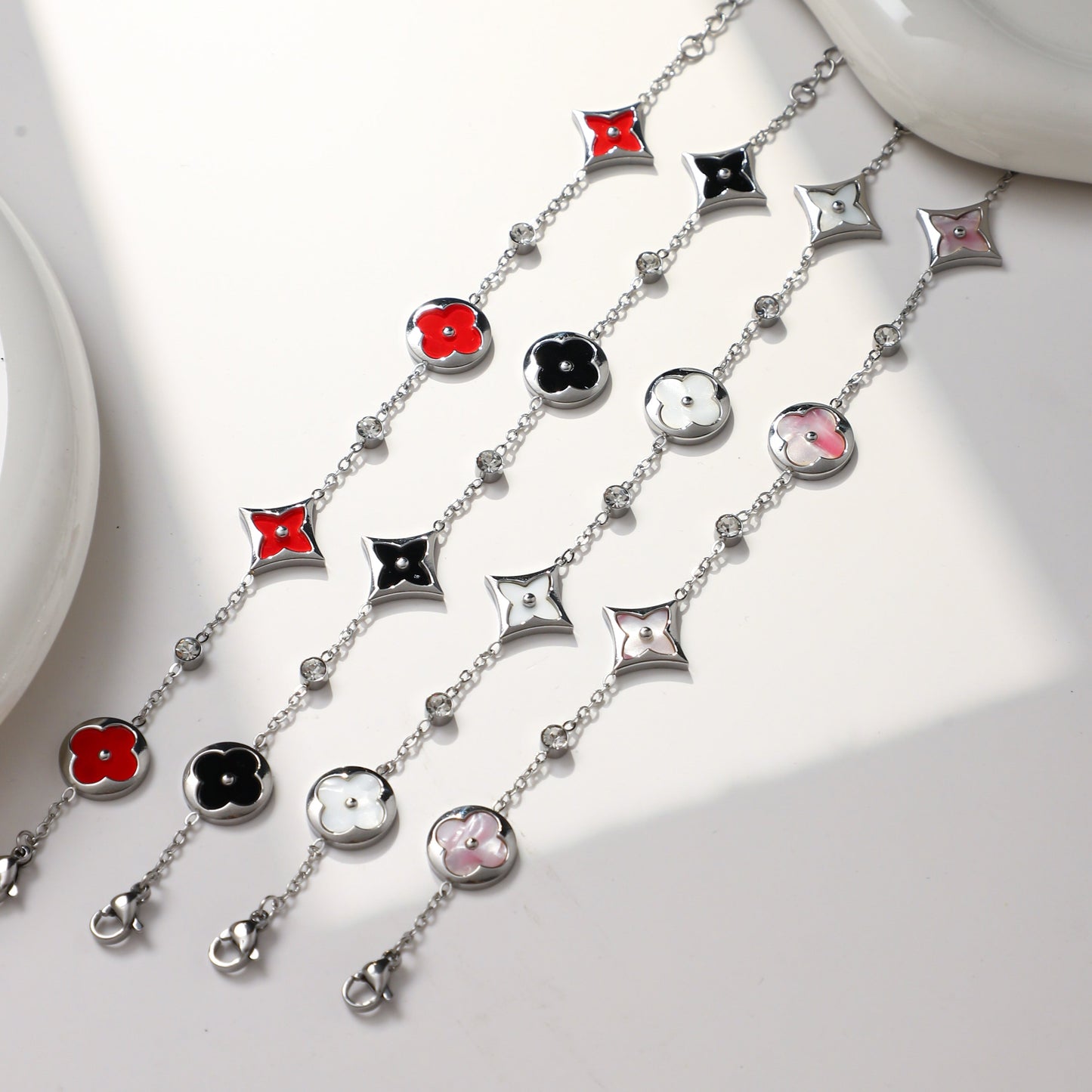 Good Luck Clover & Stars Bracelet