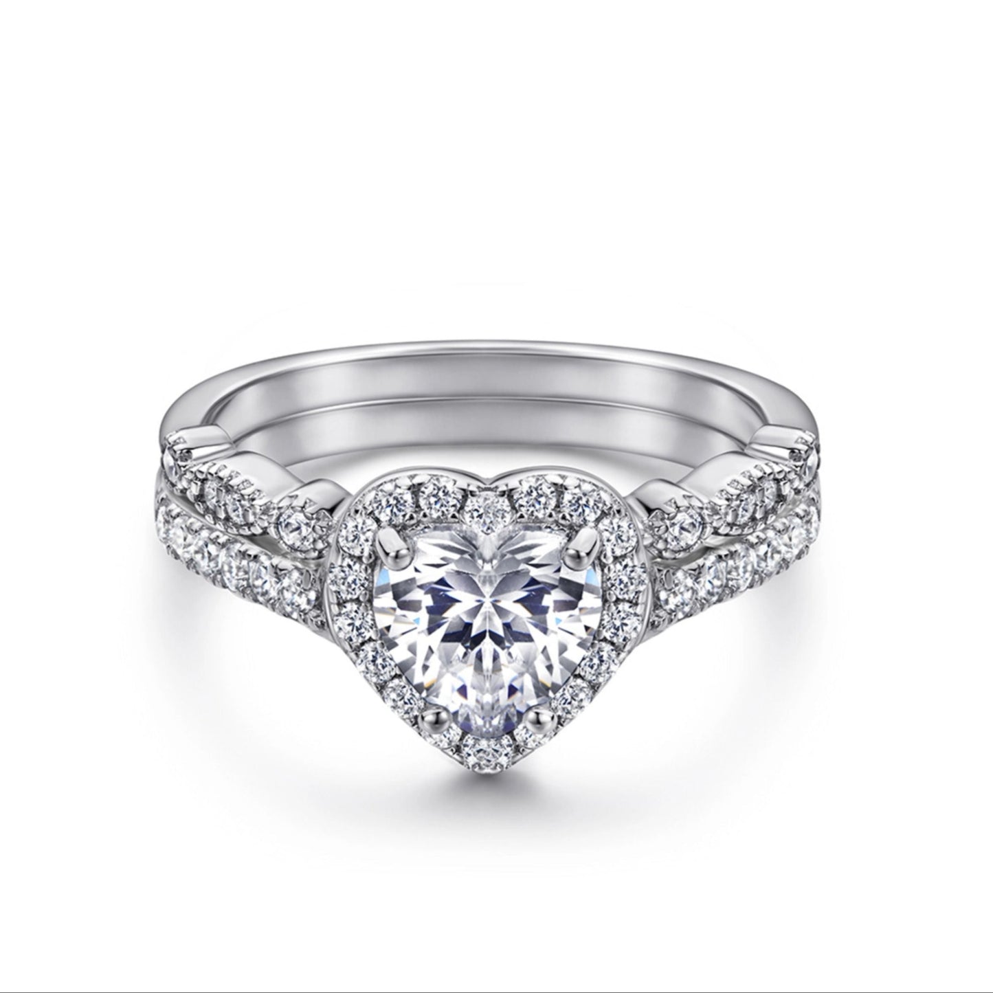 The Heartly - 1 Ct. Heart Shape 925 Silver Women Ring