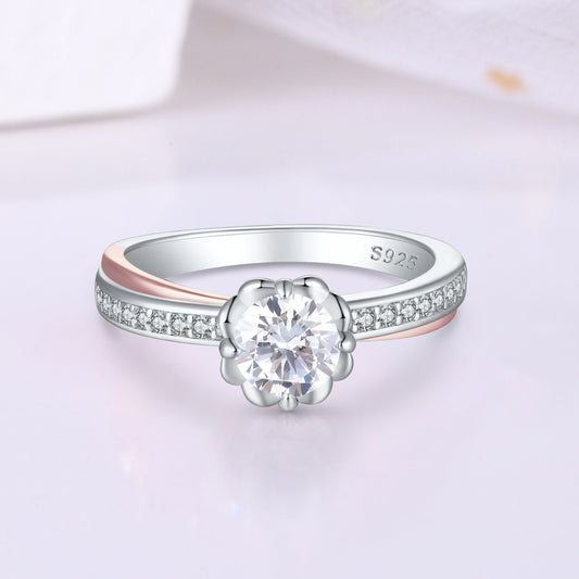 The Celvara - 0.8 Ct. Diamond 925 Silver Women Ring