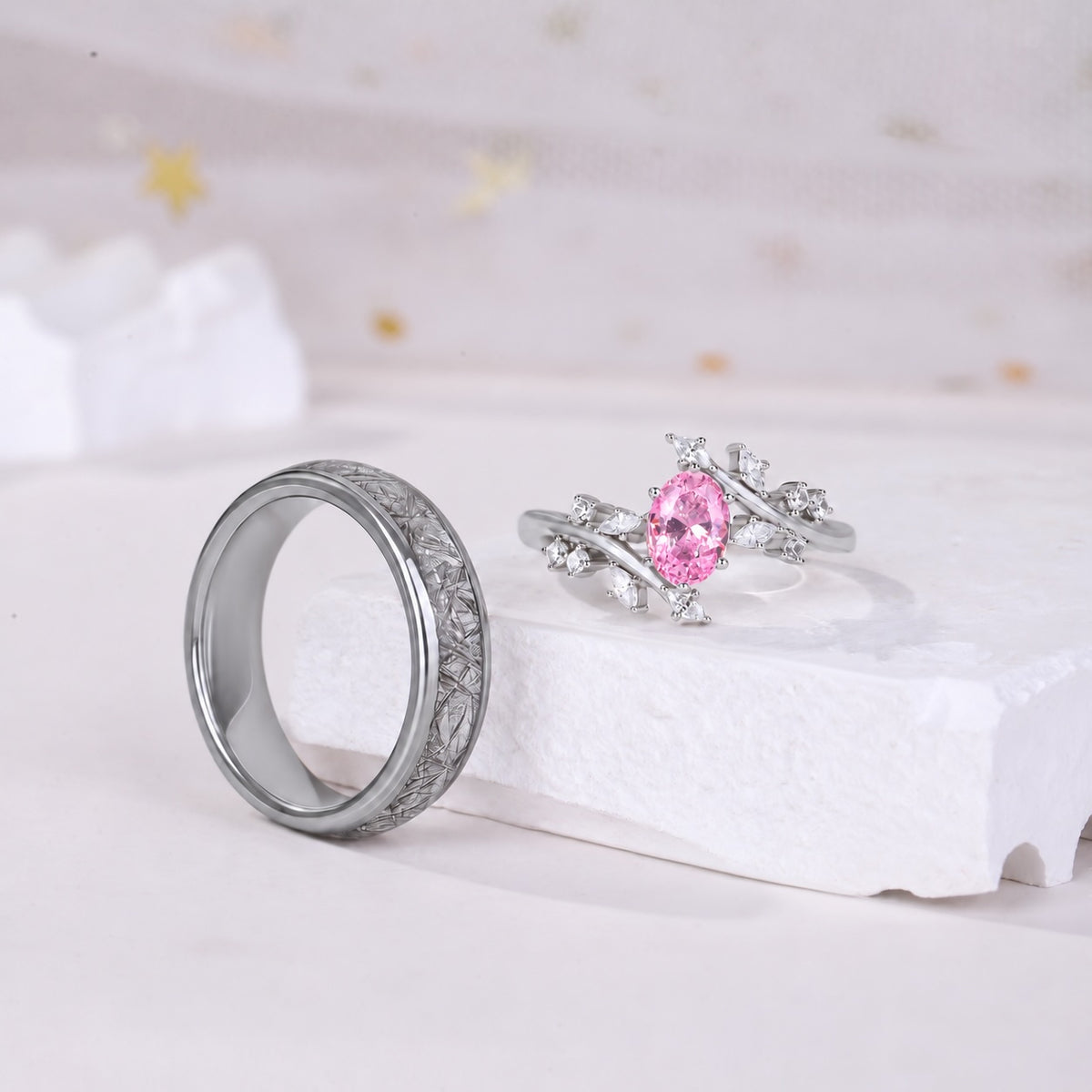The Peony - Promise Rings for Couples