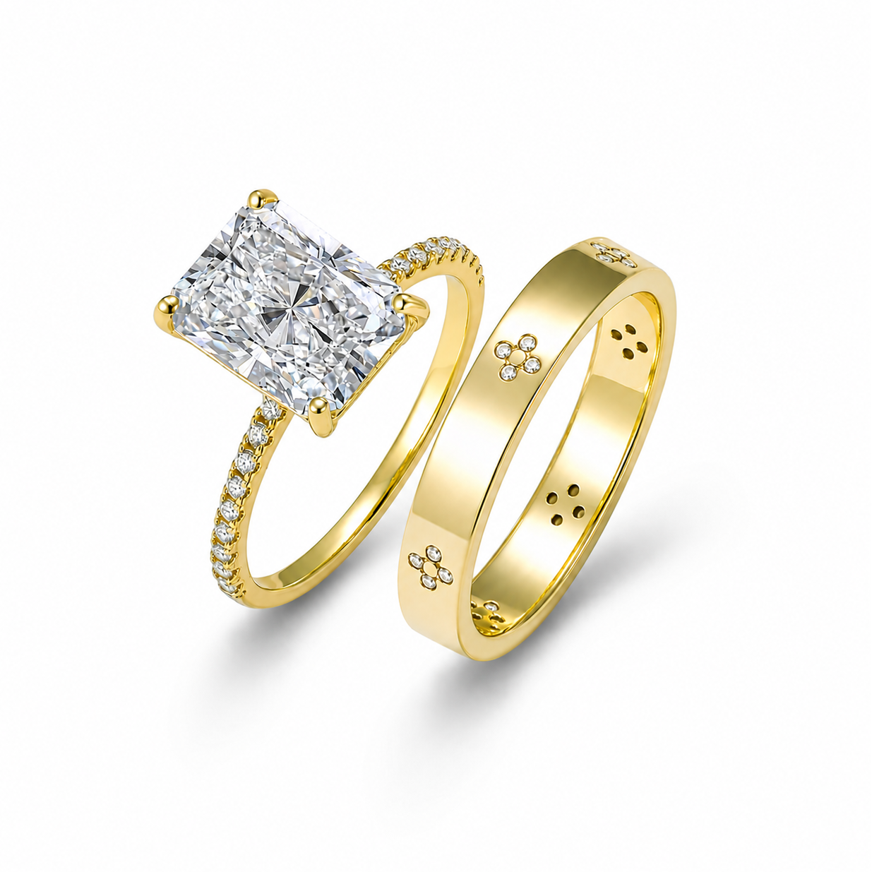 The Aureon - 18k Gold Plated Couple Rings