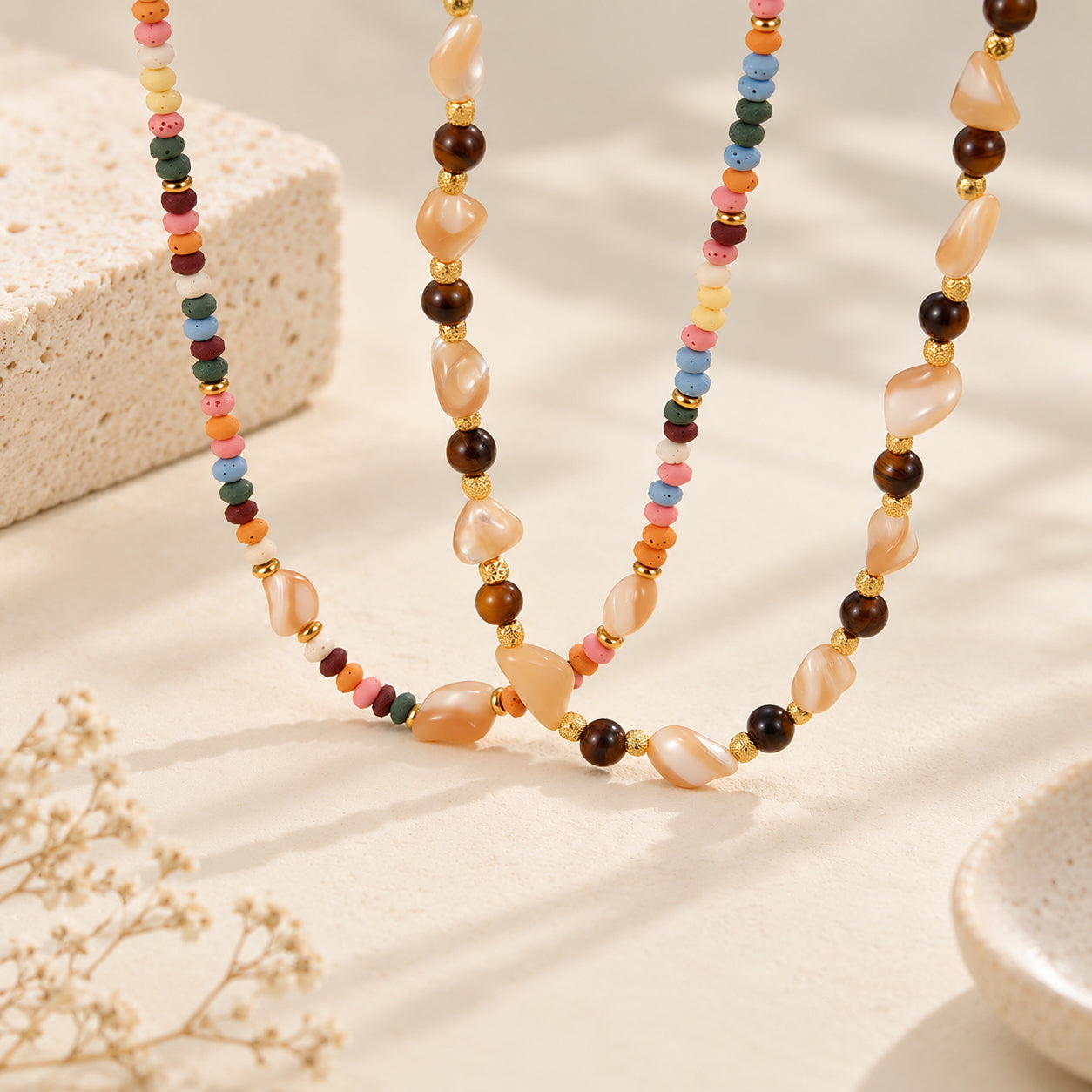 The Tulum - Beaded Necklace Set