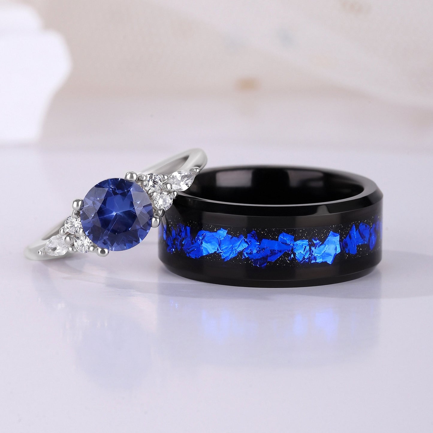 The Saphira - Couple Ring Set