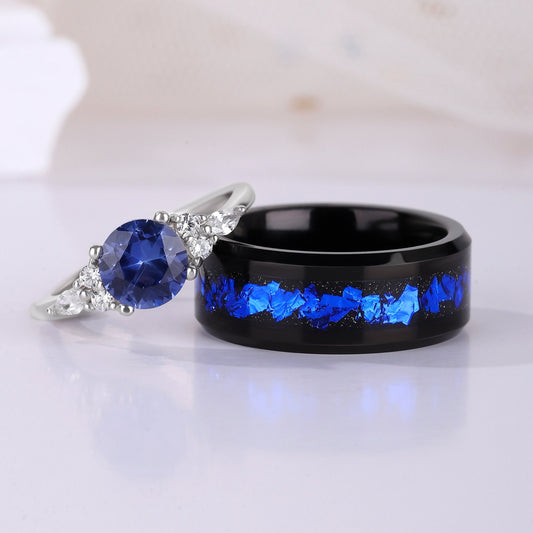 The Saphira - Couple Ring Set