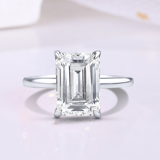 The Eiselle - 2.5 Ct. Emerald Cut 925 Silver Women Ring