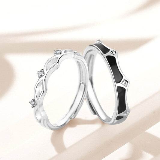 Princess Knight 925 Silver Couple Rings