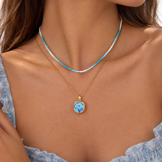 The Aegis - Blue Evil Eye Necklace