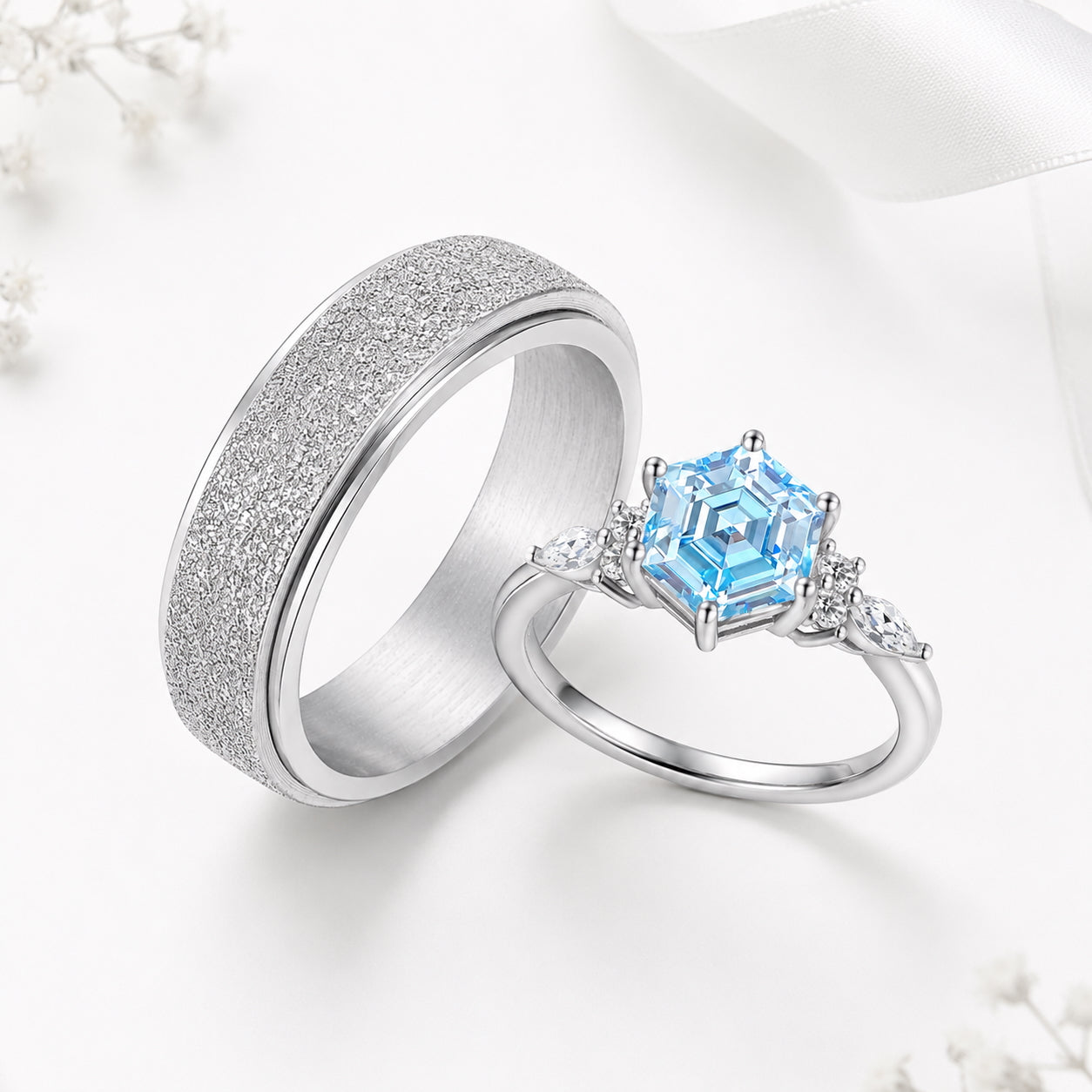The Glacira - Couple Ring Set