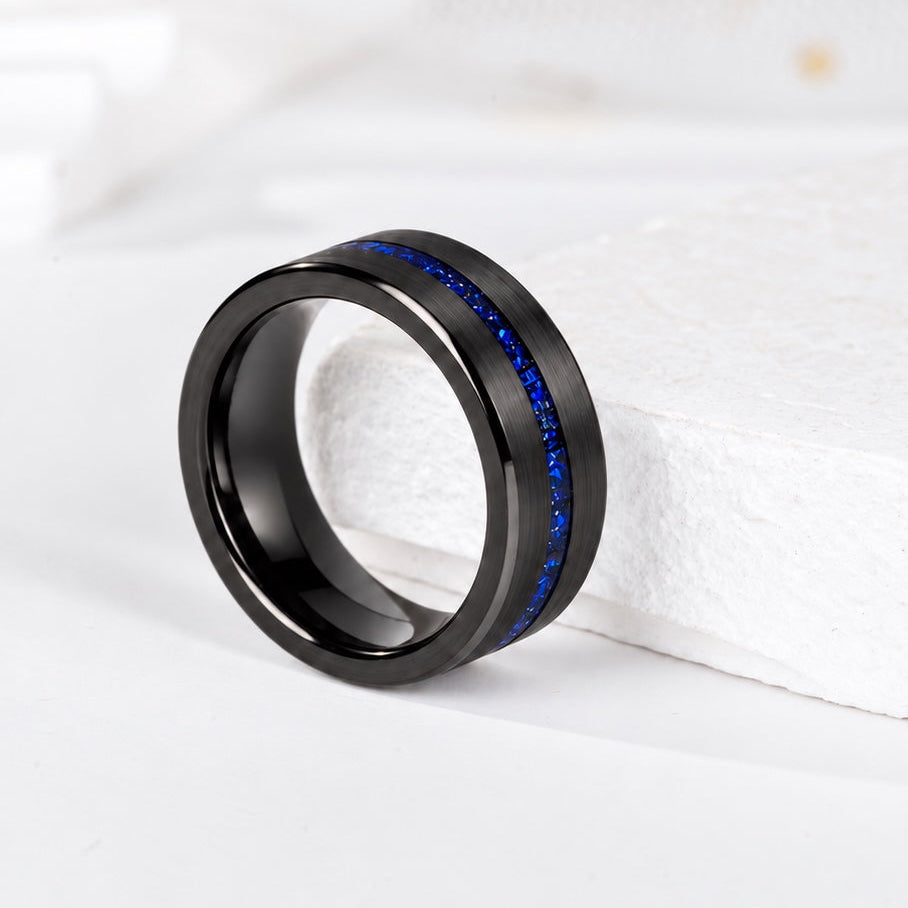 Crushed Sandstone Tungsten Ring