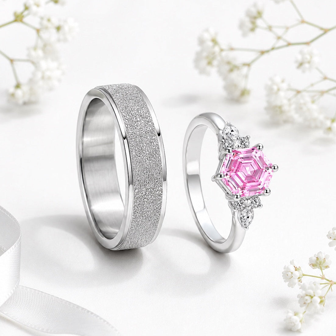 The Rosenya - Couple Ring Set