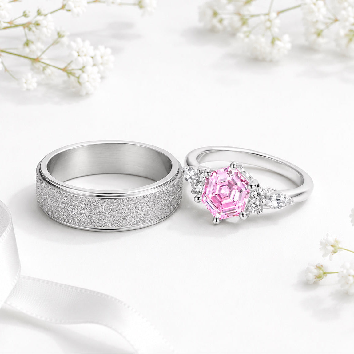 The Rosenya - Couple Ring Set