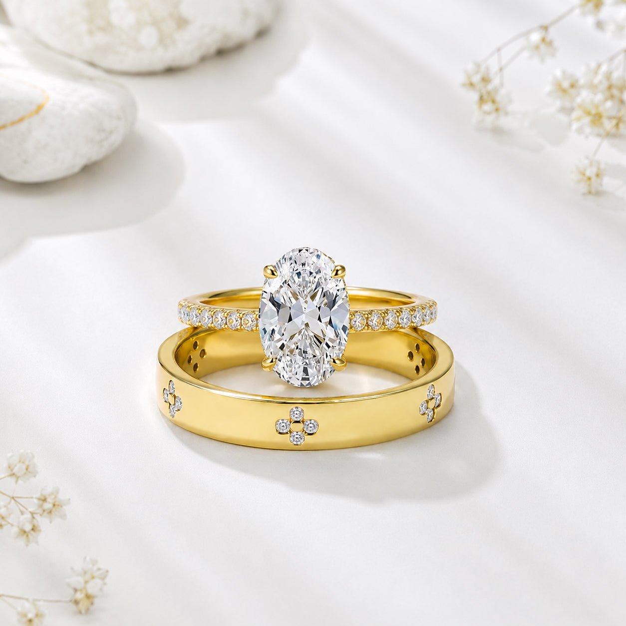 The Elaris - 18k Gold Plated Couple Rings