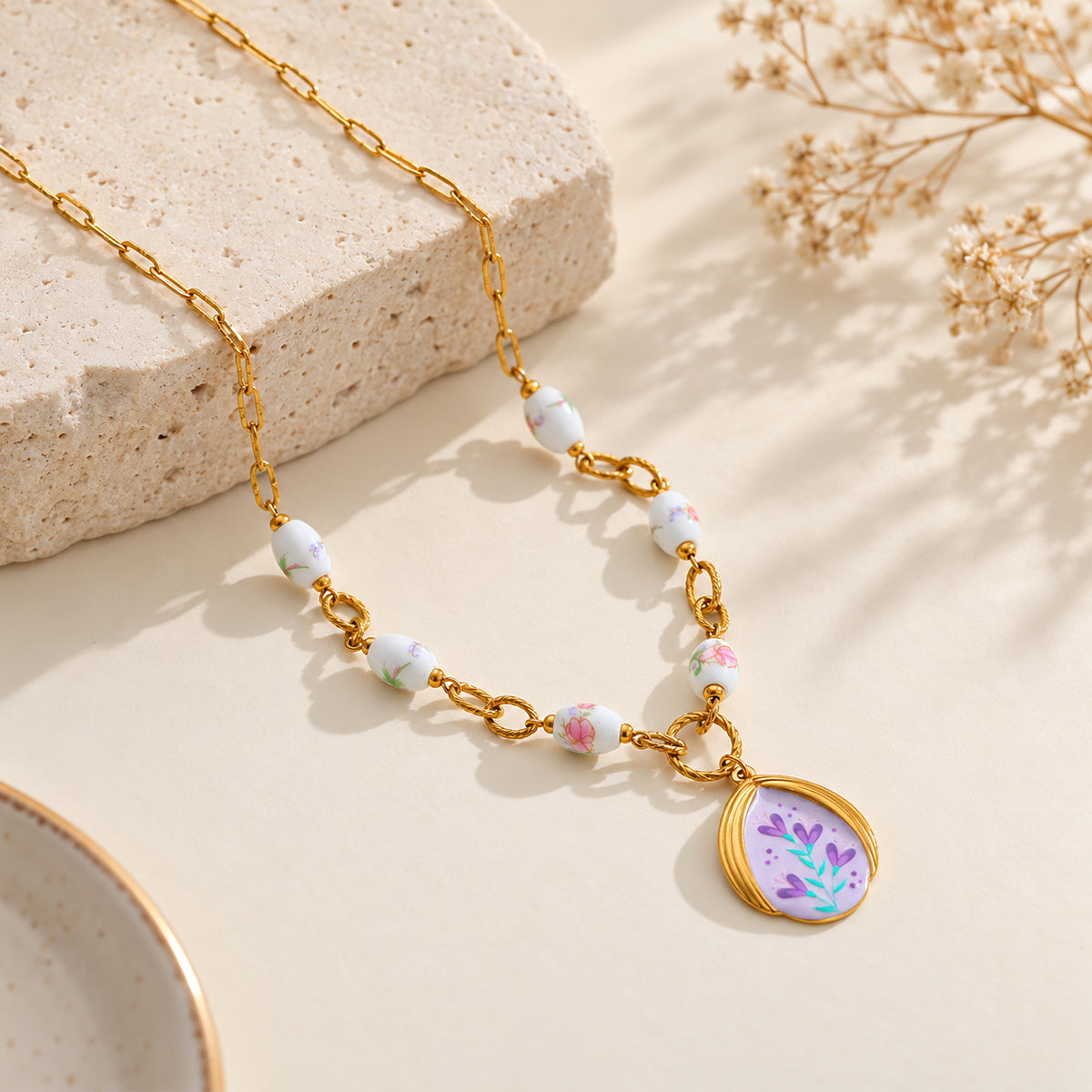 The Amelie - Floral Pendant Necklace