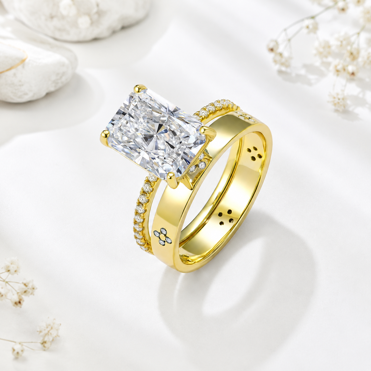 The Aureon - 18k Gold Plated Couple Rings