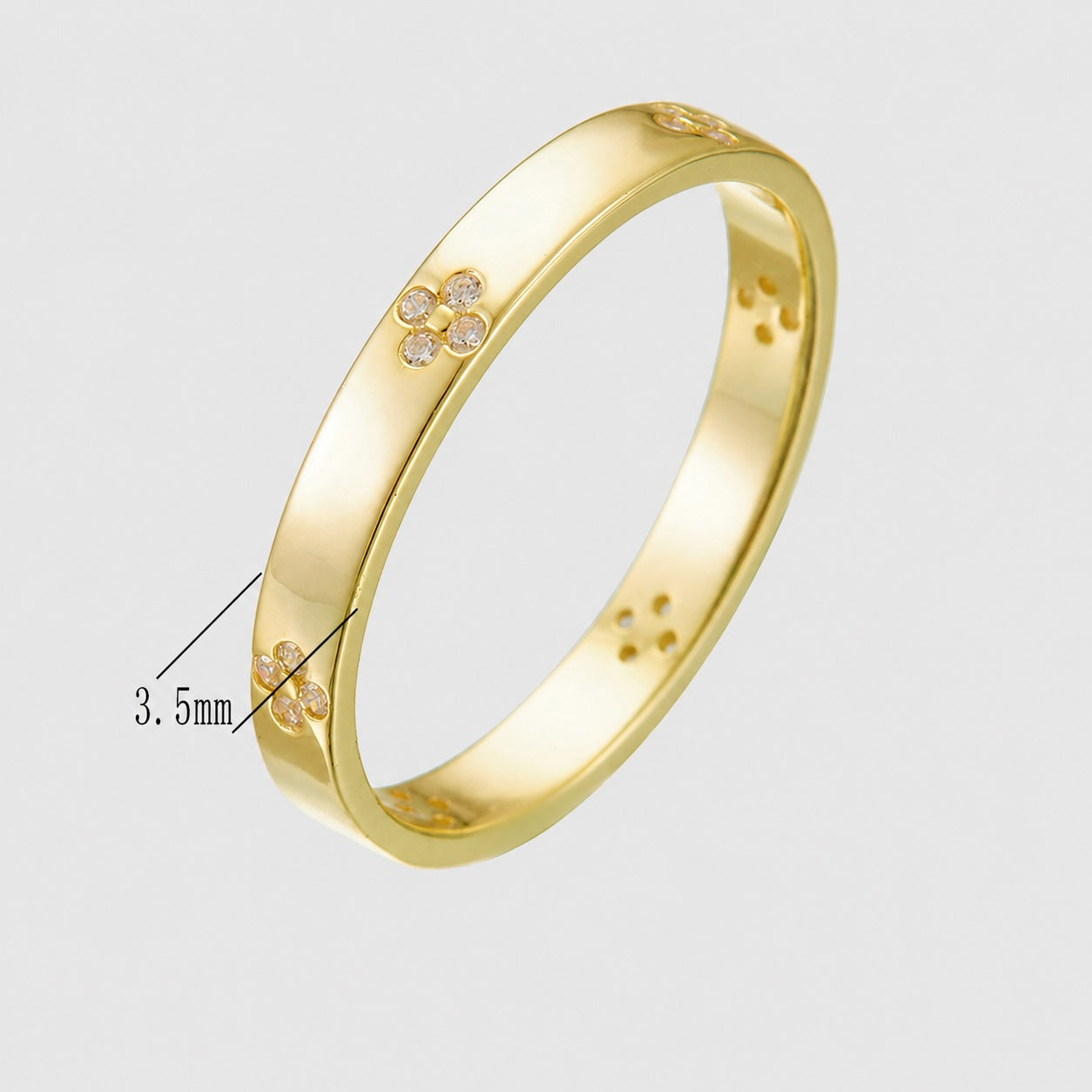 The Folia - Four Leaf Clover Band - 18k Gold