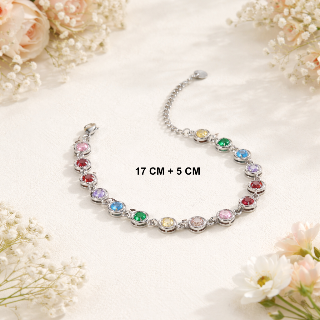 Emerald Green Bracelet Stack Set with Simulated Diamonds