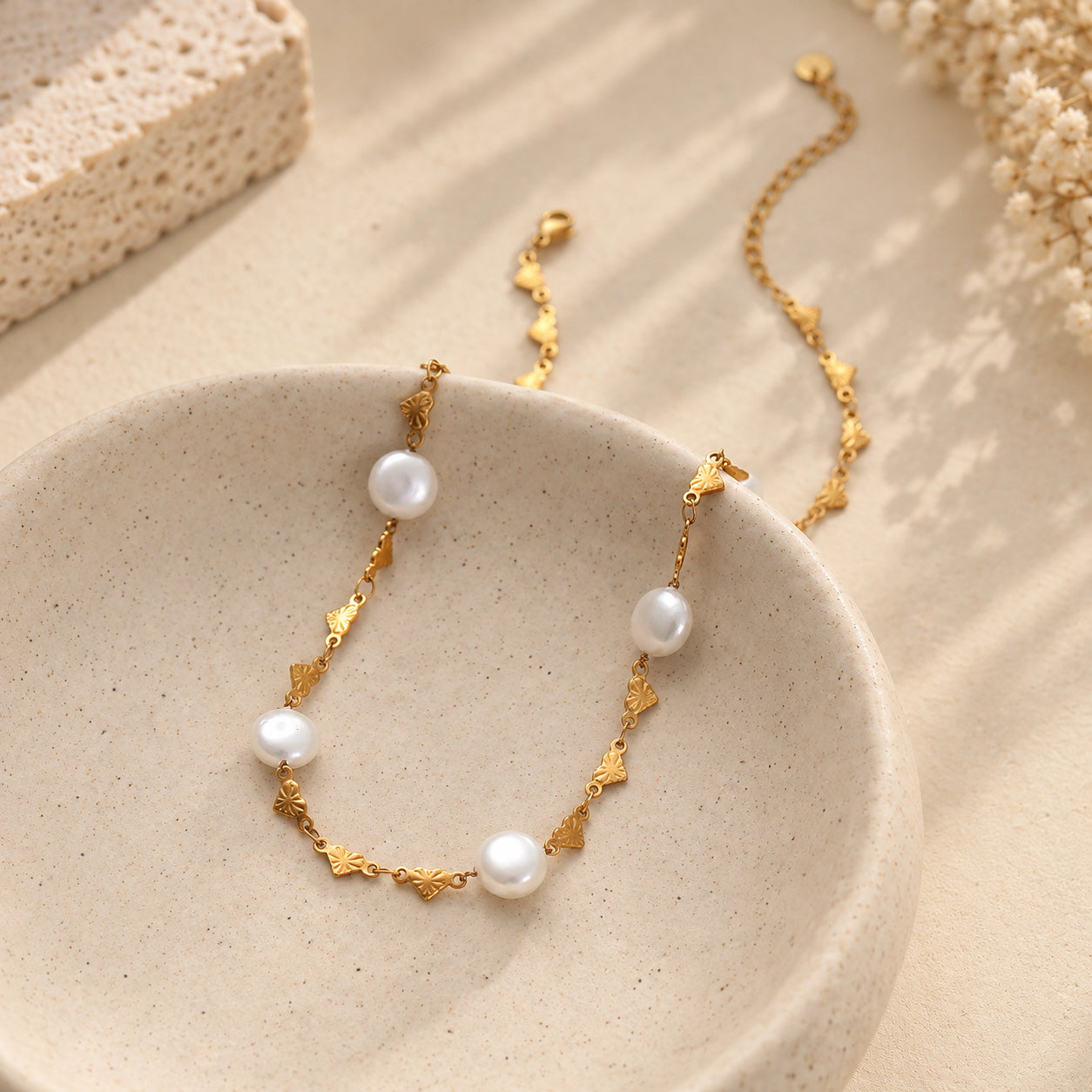 The Lucette - Pearl Beaded Necklace
