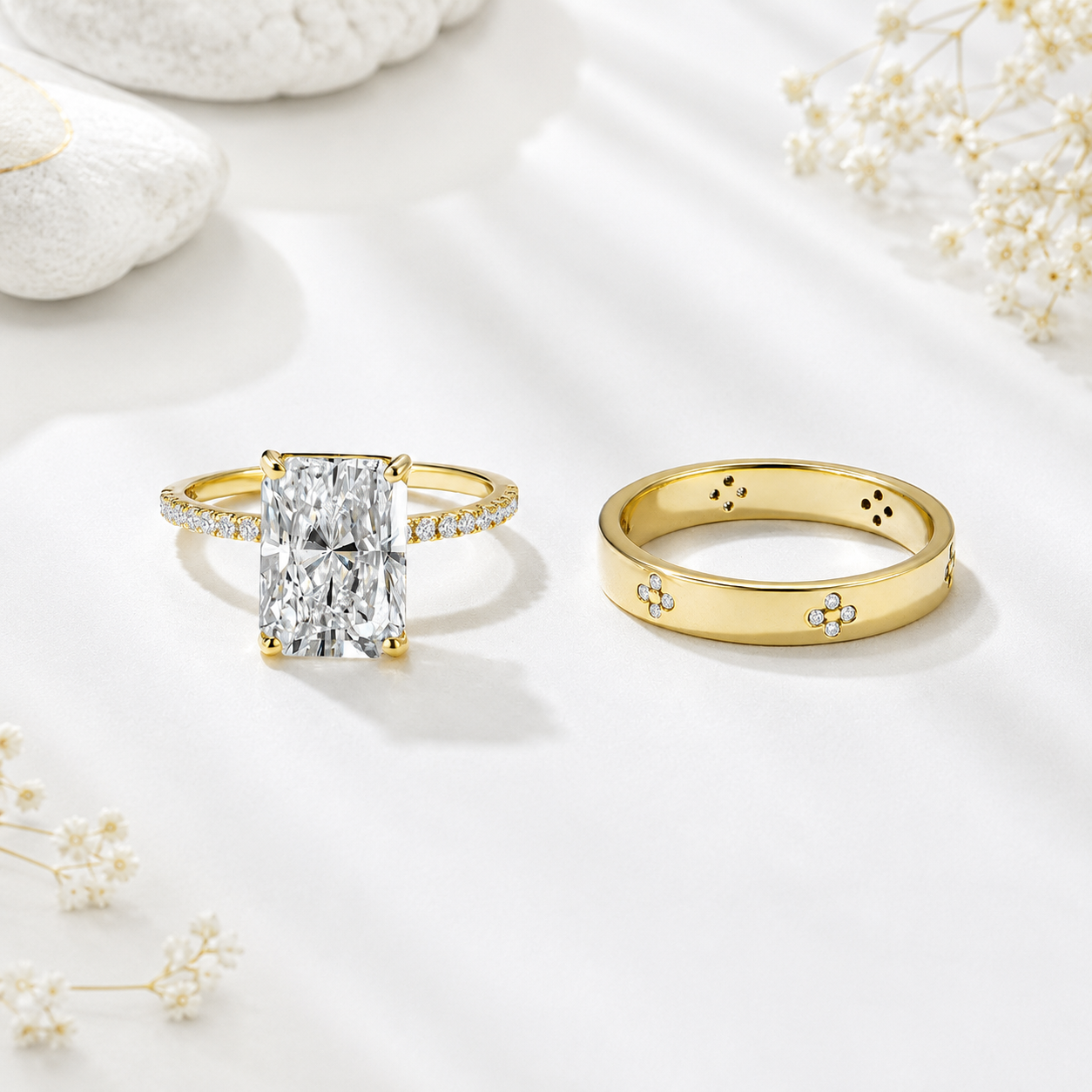 The Aureon - 18k Gold Plated Couple Rings