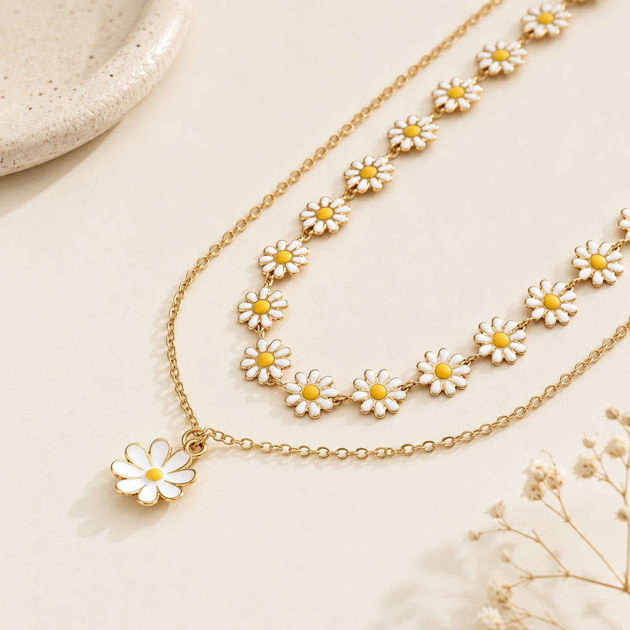 The Daisyelle - Layered Necklace Set